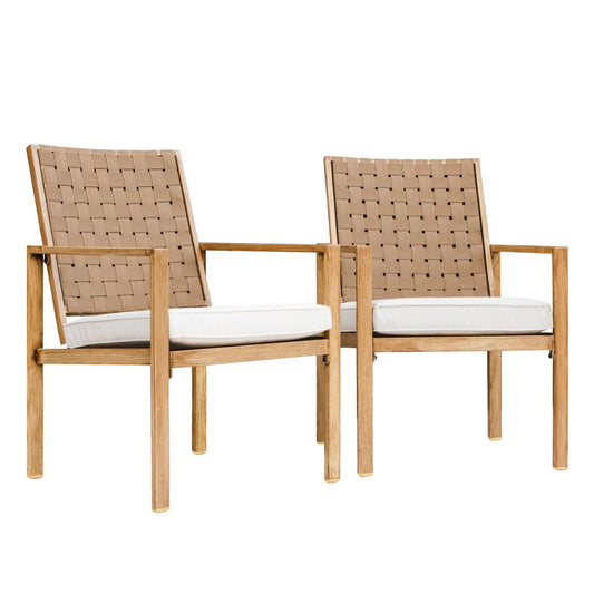 Set of 2 Hand-Made Drawstring Patio Chairs - NADADI